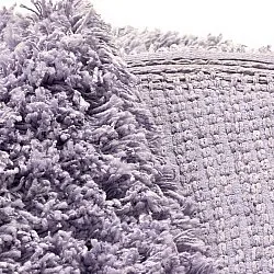 Rond vloerkleed - Combarro Solid Cotton Shaggy (licht paars)