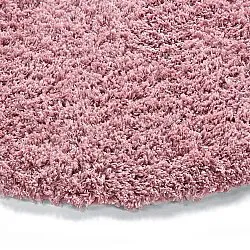 Rond vloerkleed - Combarro Solid Cotton Shaggy (lichtroze)