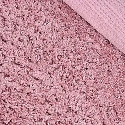 Rond vloerkleed - Combarro Solid Cotton Shaggy (lichtroze)