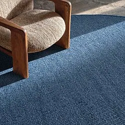 Rond vloerkleed - Hamilton (marineblauw)