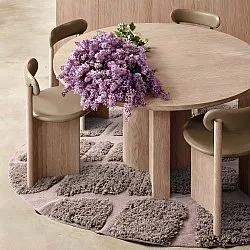 Rond vloerkleed - Otranto Natural Cotton Shaggy (taupe)