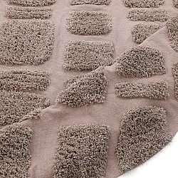 Rond vloerkleed - Otranto Natural Cotton Shaggy (taupe)