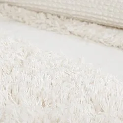 Rond vloerkleed - Sivota Natural Cotton Shaggy (gebroken wit)