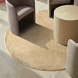 Ronde vloerkleden - Aranga Super Soft Fur (donkerbeige)