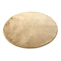 Ronde vloerkleden - Aranga Super Soft Fur (donkerbeige)