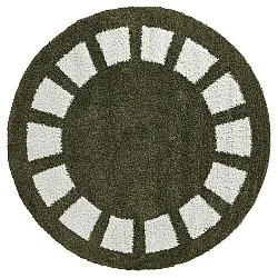 Ronde vloerkleden - Asilah (groen/wit)
