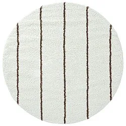 Ronde vloerkleden - Eze (wit/bruin)