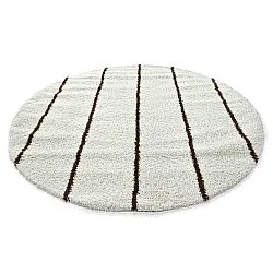 Ronde vloerkleden - Eze (wit/bruin)