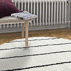 Ronde vloerkleden - Eze (wit/zwart)