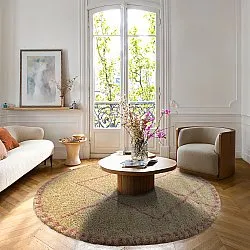 Ronde vloerkleden - Tiznit (beige/roze)