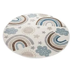 Rond kindertapijt - Rainbow Potpourri (crème/multi)