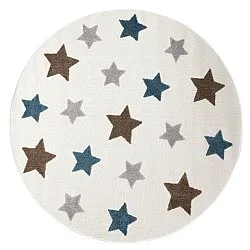 Rond kindertapijt - Stars (crème/multi)
