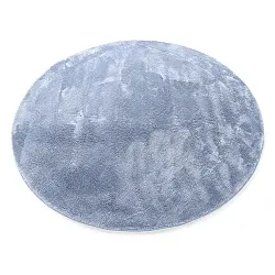 Ronde vloerkleden - Aranga Super Soft Fur (staalblauw)