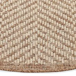Rond vloerkleed - Indoor/Outdoor Donora (bruin)