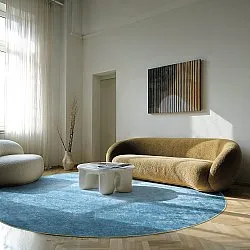 Rond vloerkleed - Lynton (blauw)