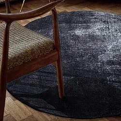 Rond vloerkleed - Lynton (zwart)