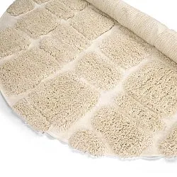Rond vloerkleed - Otranto Natural Cotton Shaggy (gebroken wit)