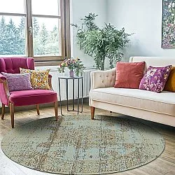 Rond vloerkleed - Peking Royal (turkoois)
