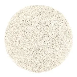 Rond vloerkleed - Fassale Hand Woven Wool Shaggy (wit)