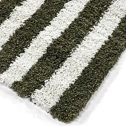 Hoogpolig vloerkleed - Imilchil (wit/groen)