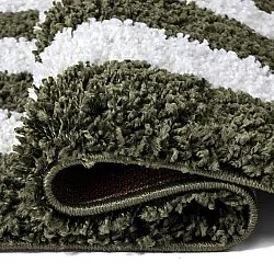 Hoogpolig vloerkleed - Imilchil (wit/groen)