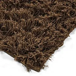 Hoogpolig vloerkleed - Melilla Hand Woven Wool Shaggy (bruin)