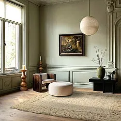 Hoogpolig vloerkleed - Melilla Hand Woven Wool Shaggy (natuur)