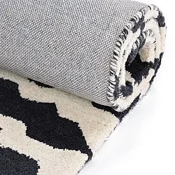 Hoogpolig vloerkleed - Zebra Tufted Wool Premium (wit/zwart)
