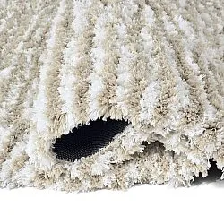 Hoogpolig vloerkleed - Aden (beige/wit)