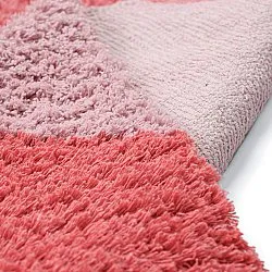 Hoogpolig vloerkleed - Amira Natural Cotton Shaggy (roze)