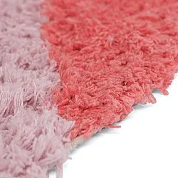 Hoogpolig vloerkleed - Amira Natural Cotton Shaggy (roze)