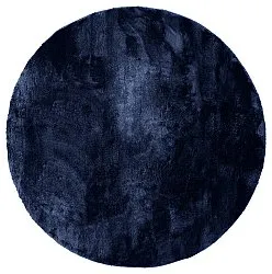 Ronde vloerkleden - Aranga Super Soft Fur (donkerblauw)