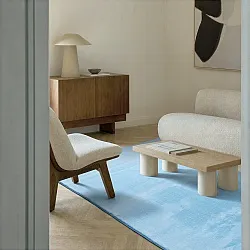 Hoogpolig vloerkleed - Aranga Super Soft Fur (lichtblauw)