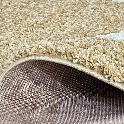 Hoogpolig vloerkleed - Asilah (beige/wit)