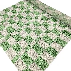 Hoogpolig vloerkleed - Atrani Natural Cotton Shaggy (groente)