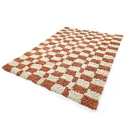 Hoogpolig vloerkleed - Atrani Natural Cotton Shaggy (oranje)
