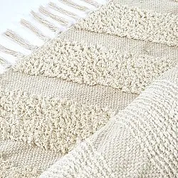 Hoogpolig vloerkleed - Callista Natural Cotton Shaggy (beige)