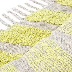 Hoogpolig vloerkleed - Callista Natural Cotton Shaggy (geel)