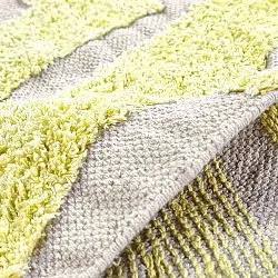 Rond vloerkleed - Callista Natural Cotton Shaggy (geel)