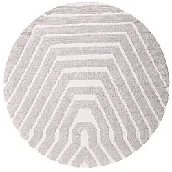 Rond vloerkleed - Callista Natural Cotton Shaggy (taupe)