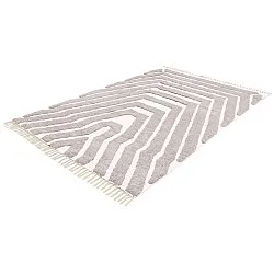 Hoogpolig vloerkleed - Callista Natural Cotton Shaggy (taupe)
