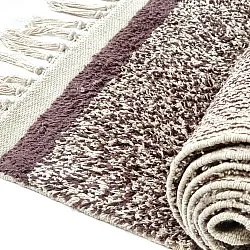 Hoogpolig vloerkleed - Celina Natural Cotton Shaggy (beige/bruin)