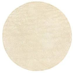 Rond vloerkleed - Celina Natural Cotton Shaggy (gebroken wit/beige)