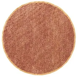 Rond vloerkleed - Celina Natural Cotton Shaggy (rood)