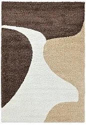 Hoogpolig vloerkleed - Chiniot (bruin/beige/wit)