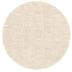 Rond vloerkleed - Cyrus Natural Cotton Shaggy (beige)
