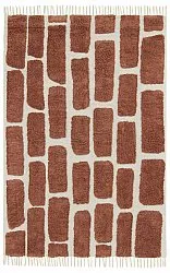 Hoogpolig vloerkleed - Cyrus Natural Cotton Shaggy (bruin)