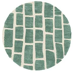 Rond vloerkleed - Cyrus Natural Cotton Shaggy (groente)