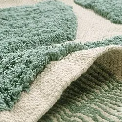 Rond vloerkleed - Cyrus Natural Cotton Shaggy (groente)