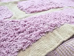 Hoogpolig vloerkleed - Cyrus Natural Cotton Shaggy (paars)
